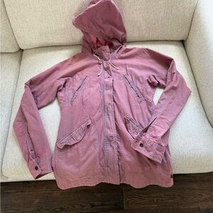 Burton pink cotton hooded jacket. Size M.